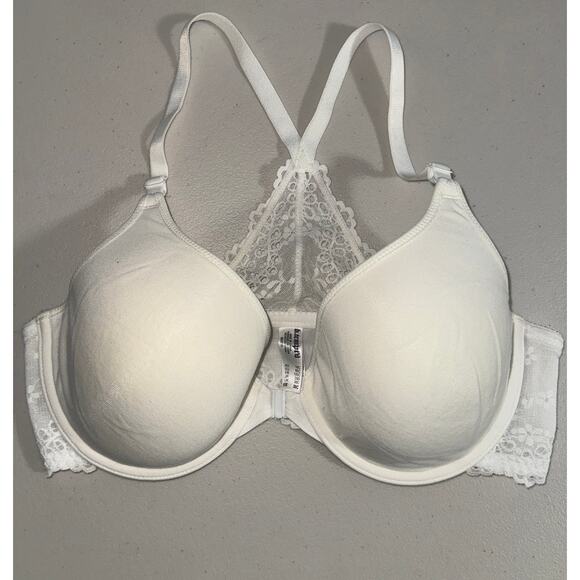 b.Tempt'd by Wacoal 38C Racerback Bra Front Closure Intimates Feminine Lace Soft - Picture 3 of 7